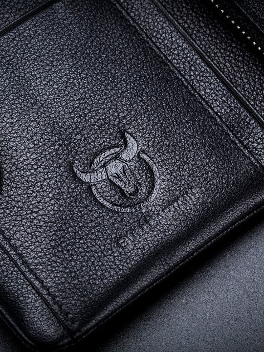 Leather Men's Wallet Classic with RFID Black
