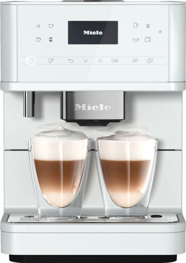Miele CM 6160 Milk Perfection Automatische Espressomaschine 1450W Druck 15bar für Cappuccino mit Mahlwerk Weiß