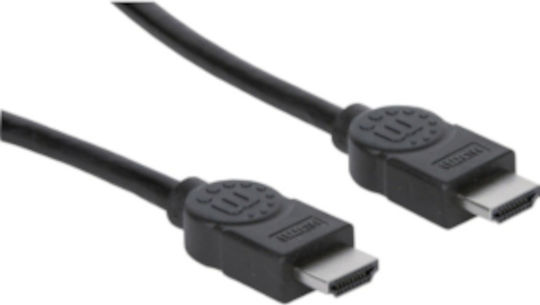 Manhattan HDMI 1.4 High Speed 1080p 120Hz Cable HDMI male - HDMI male 3m Μαύρο
