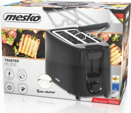 Mesko MS-3220 Φρυγανιέρα 2 Θέσεων 900W Μαύρη