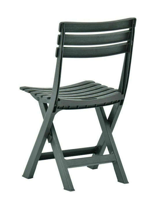 Scaun de exterior Plastic Verde 2buc 44x41x78cm