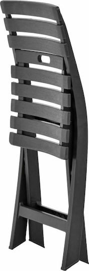 Outdoor Chair Plastic Anthracite 2pcs 44x41x78cm