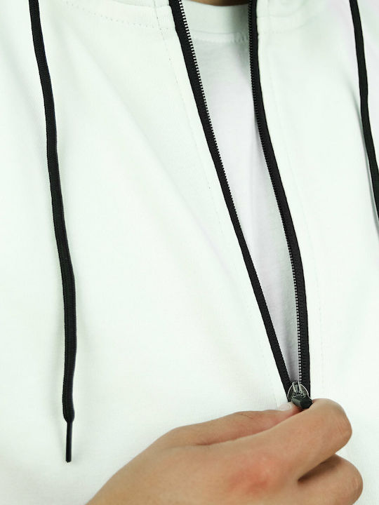 Men's Sweatshirt with White Hood