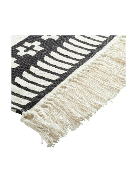 Atmosphera Delhi Rug Rectangular Summer Cotton with Fringes Blackcurrants