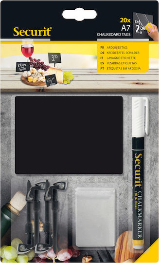 Securit Set Labels 20 pcs Tabletop Chalk Board 20pcs 10.5x7.4cm