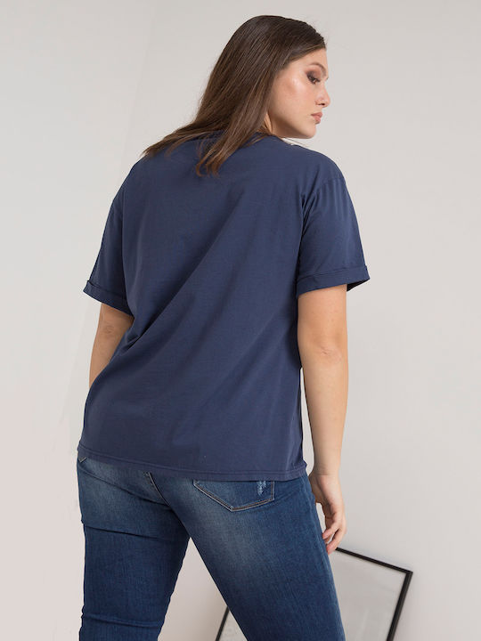 Edward Jeans Ariel Feminin Tricou Albastru marin