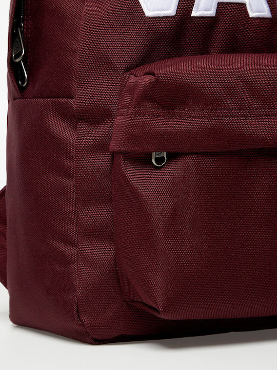 Vans V Bag Port Royale School Bag Backpack Junior High-High School Burgundy with Water Bottle Holder 22Liters