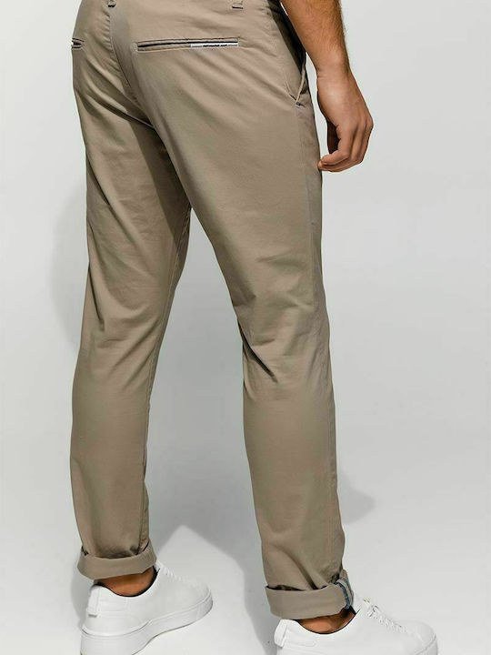 Edward Jeans Men's Trousers Chino in Regular Fit Beige