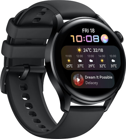 Huawei Watch 3 Active Oțel inoxidabil 46mm Rezistent la apă cu eSIM (Negru)