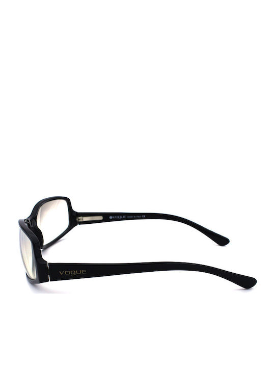 Vogue Unisex Sunglasses with Black Plastic Frame and Transparent Mirror Lens VO2283S W446