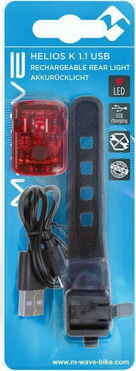 M-Wave Helios K 1.1 SL Wiederaufladbar Rückseite Fahrradlicht Batteriepack