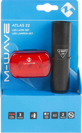 M-Wave Atlas 22 Bicycle Lights Set