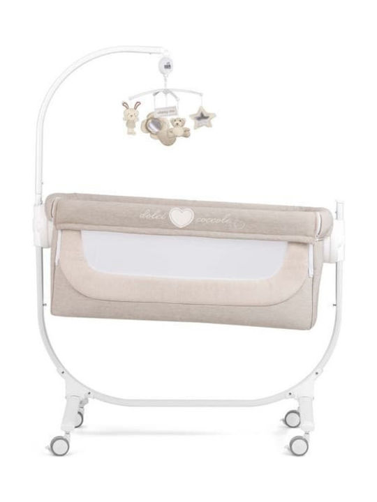 Cam Cradle Cullami with Mattress, Side Opening, and Wheels Gray