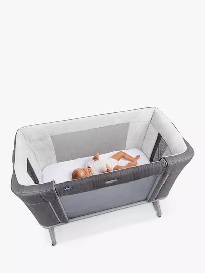 Chicco Λίκνο Next2Me Forever με Στρώμα, Πλαϊνό Άνοιγμα και Ρόδες Moon Grey