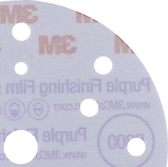 3M Finishing Abrasive Disc Hookit Orbital Sander Sanding Sheet K2000 with 15 Holes 150x150mm