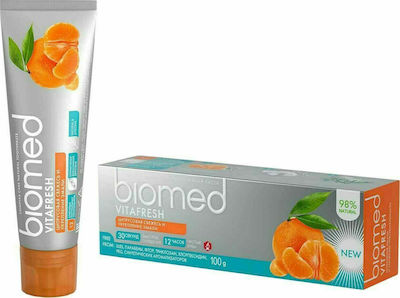 Splat Biomed Citrus Fresh Toothpaste Fluoride Free for Sensitive Teeth & Cavities 100gr