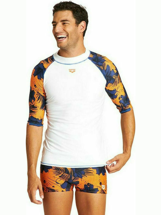 Arena Allover Men's Short Sleeve Sun Protection Shirt Multicolour