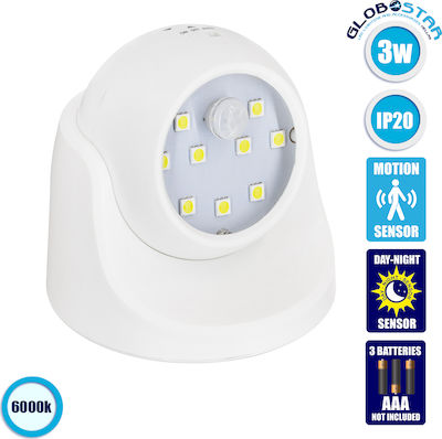 GloboStar Camera de supraveghere falsă tip Dome cu iluminare LED Alb 3W 300lm 6000K