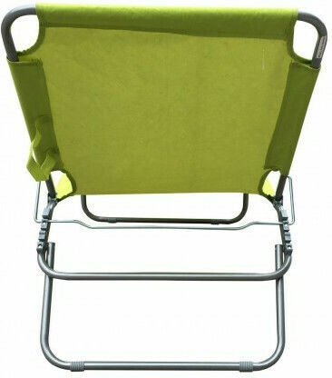 Epiplo-Fos Foldable Metallic Beach Sunbed Green 186x53x24cm