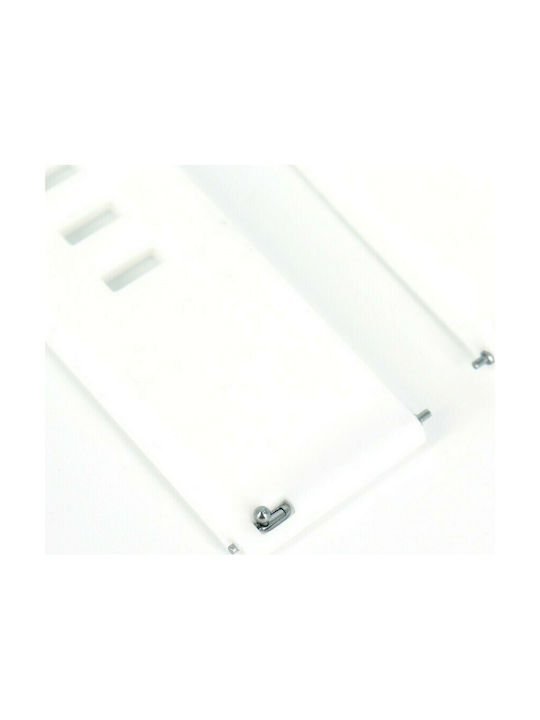 Diloy Straps Rubber Strap White 20mm