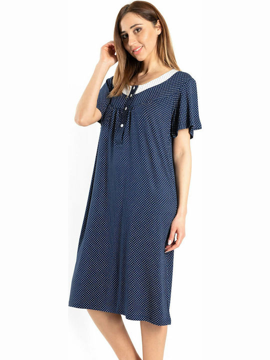 Rachel Sommer Damen Nachthemd Blau