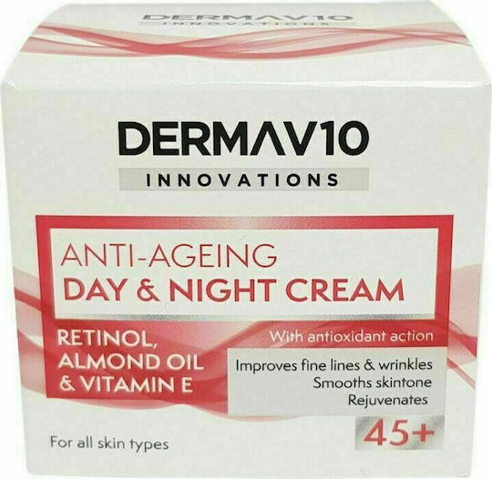 Derma V10 Anti Ageing Day & Night Cream Face 50ml