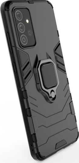 Hurtel Ring Armor Back Cover Plastic / Silicon Negru (Galaxy A72)
