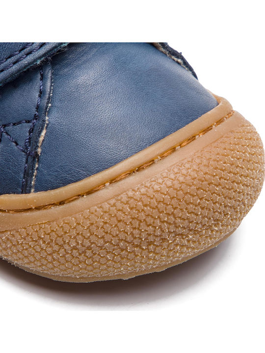 Cocoon Leather Kids Boots with Velcro Navy Blue