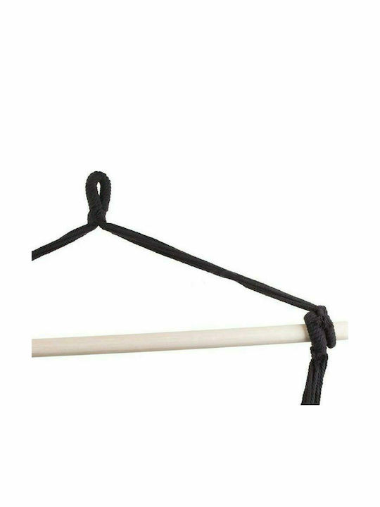 Hängesessel Einzeln Stoff Black 95x90x100εκ.