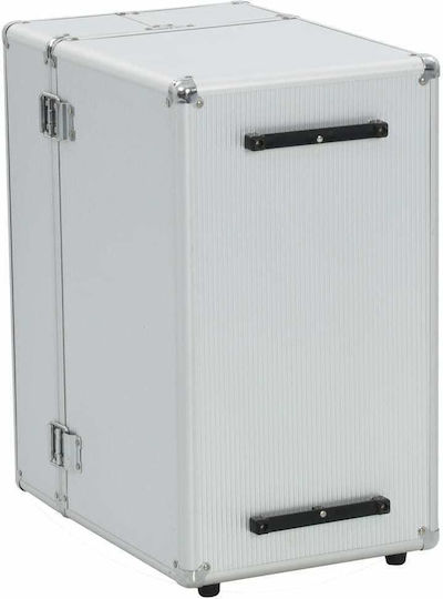 vidaXL Kosmetikkoffer Räder Silber H27xW47xL39cm
