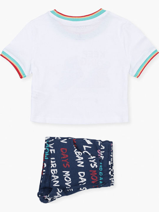 Losan Kids Set with Shorts Summer 2pcs White