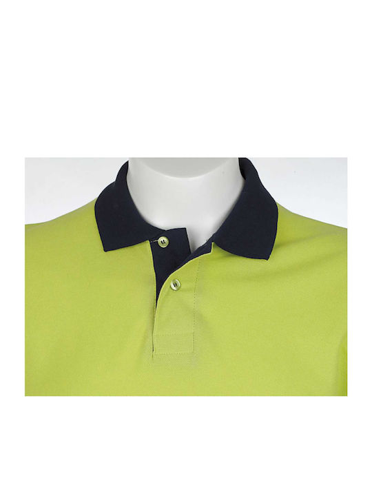 Sol's Prince Men's Short Sleeve Promotional Blouse Apple Green/French Navy 11369-924