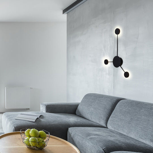 Rabalux Amadeo Modern Lamp Wall with Integrated LED and Natural White Light Black 52x17x7cm
