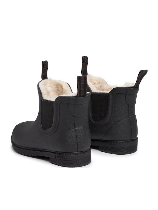 Kids Wellies Chelsea Winter with Internal Lining Black