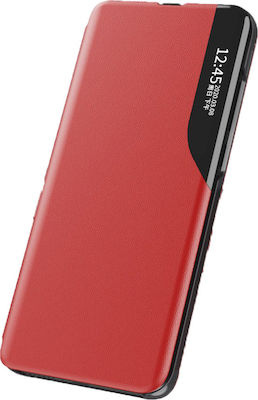 Hurtel Eco Leather View Synthetic Leather Book Red (Poco X3 NFC / X3 Pro)