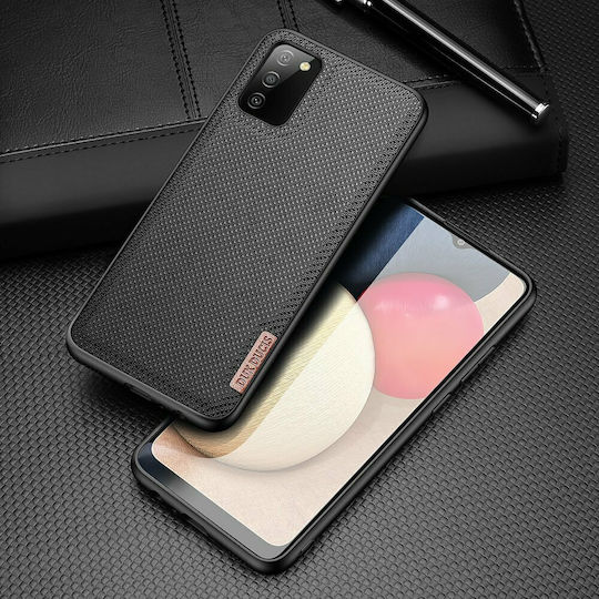 Dux Ducis Fino Back Cover Silicone / Fabric Black (Galaxy A02s)