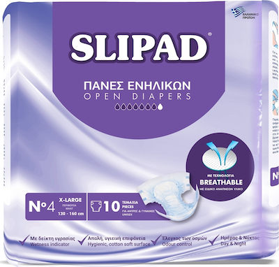 Slipad Incontinence Diapers XLarge 10pcs