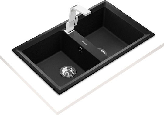 Teka Stone 90 C-TG 2C Ένθετος από Συνθετικό Γρανίτη Μ86xΠ51cm