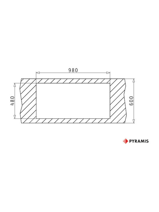 Pyramis Alazia Plus 1B 1D 079814011 Drop-In Chiuvetă din Granit Sintetic L100xW50cm Bej
