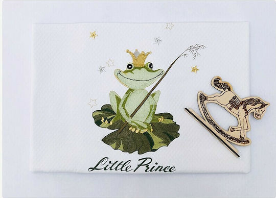 Raison D' Etre Blanket Cot Prince Charming Waffle White 120x160cm