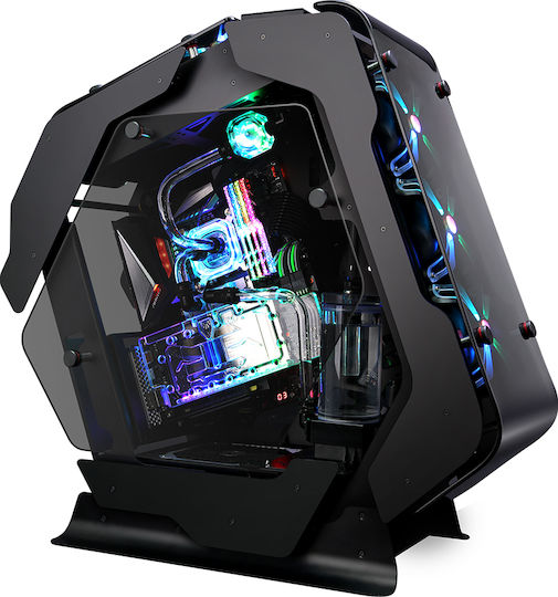 Zalman Z-Machine 500 Gaming Midi Tower Κουτί Υπολογιστή με Πλαϊνό Παράθυρο και RGB Φωτισμό Μαύρο