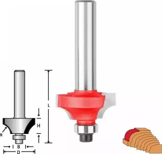 Benman Freza Srotunjirii cu Rulment Router Rotunjire în Lemn 42.7mm x 22mm x 8mm cu Ghidaj și Rulment