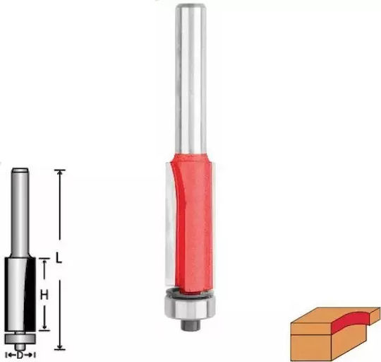 Benman Milling Cutter with Bearings Cutting Tool Accessory for Roundover with Pilot and Bearing with Diameter 9.5mm 71947