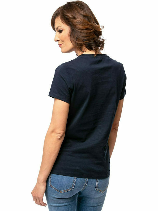 Heavy Tools S21173 Damen T-Shirt Marineblau