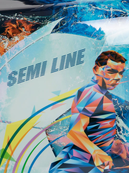 Semi Line Παιδική Βαλίτσα Ταξιδίου Καμπίνας Σκληρή Μπλε με 2 Ρόδες Ύψους 41εκ.