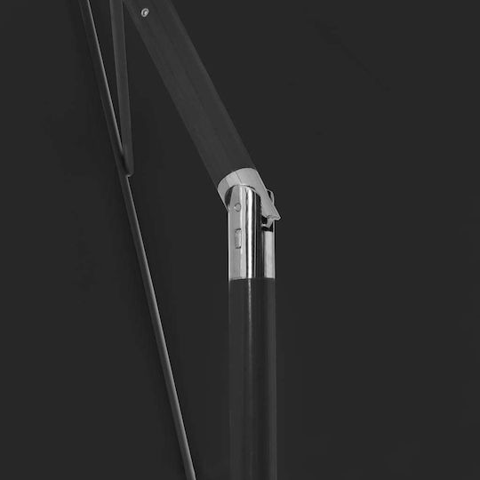 vidaXL Folding Beach Umbrella Diameter 1.8m with UV Protection Black