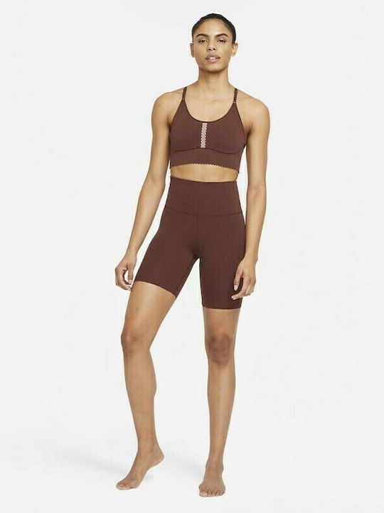 Dri-Fit Luxe Yoga Damen Fahrrad Leggings Formendefinition Hohe Taille Braune