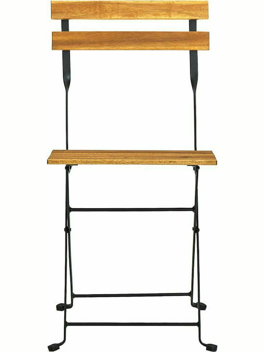 Καρέκλα Ζαππείου Ξύλινη Καφέ 2τμχ 40x46x85εκ.