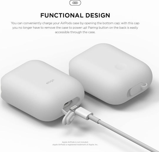 Elago Waterproof Husă în culoarea Alb pentru Apple AirPods 1 / AirPods 2