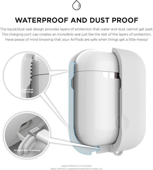 Elago Waterproof Husă în culoarea Alb pentru Apple AirPods 1 / AirPods 2